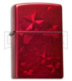 Zippo Lighter Iced Stars - Candy Apple Red