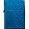 Zippo Lighter Iced Diamond Plate - Cerulean -Kershaw Store zippo 28341 iced diamond plate jm large