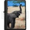 Zippo Lighter Elephant - Black Matte -Kershaw Store zippo 28666 elephant jm large