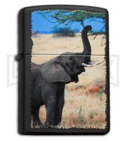 Zippo Lighter Elephant - Black Matte