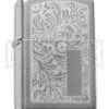 Zippo Lighter Regular Venetian - High Polish Chrome -Kershaw Store zippo 352 regular venetian jm large