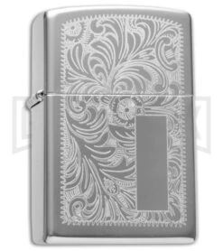 Zippo Lighter Regular Venetian - High Polish Chrome