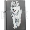 Zippo Lighter Wolf - Black Ice