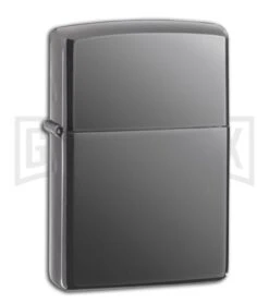 Zippo Black Ice Lighter W/ High Polish Dark Mirror 150