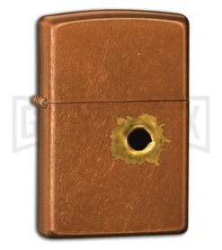 Zippo Lighter Bullet Hole - Toffee