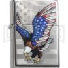 Zippo Lighter Eagle Flag - High Polish Chrome 4TH18