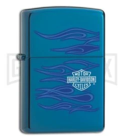 Zippo Lighter Harley Davidson Sapphire Ghost 20711
