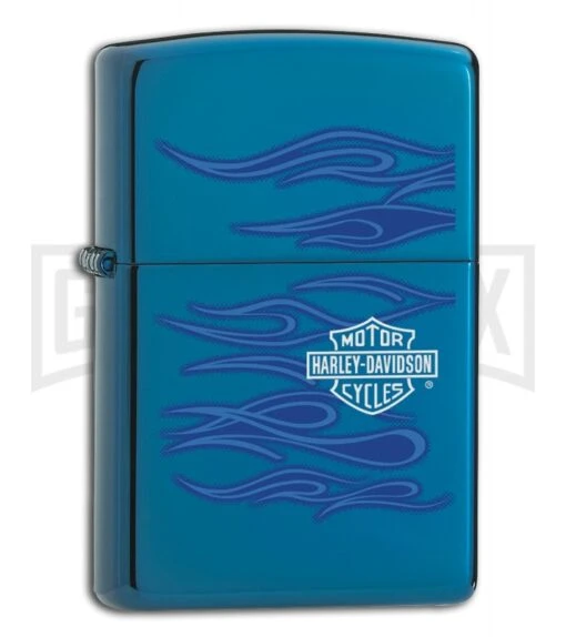 Zippo Lighter Harley Davidson Sapphire Ghost 20711 -Kershaw Store zippo harley 20711 large
