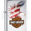 Zippo Lighter Harley Davidson American Flag 28082 4TH18