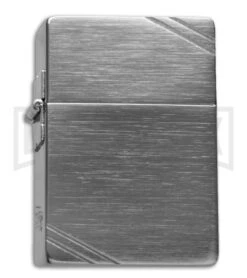 Zippo Lighter Regular 1935 Replica W/ Slashes - Brushed Chrome