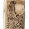 Zippo Lighter Where Eagles Dare - Brushed Brass 2 Zippo Lighter Where Eagles Dare - Brushed Brass -Kershaw Store zippo lighter 20854 where eagles dare jm large