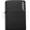 Zippo Lighter Black Matte W/ Zippo Logo -Kershaw Store zippo lighter 218zl zippo logo jm large