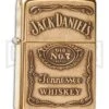Zippo Lighter Jack Daniel's Logo Emblem - High Polish Brass -Kershaw Store zippo lighter 254bjd 42j caniels lbl jm large