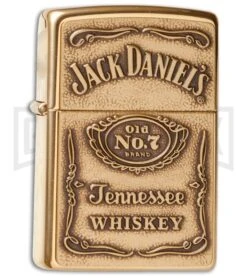 Zippo Lighter Jack Daniel's Logo Emblem - High Polish Brass
