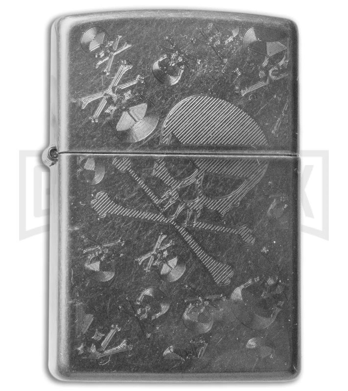 Zippo Lighter Iced Skulls - Gray Dusk 3 Zippo Lighter Iced Skulls - Gray Dusk