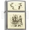 Zippo Lighter Scrimshaw Ship - High Polish Chrome -Kershaw Store zippo lighter 359 red scrimshaw ship jm large