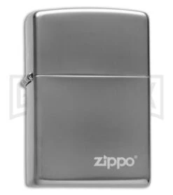 Zippo Lighter Black Ice W/ Zippo Logo
