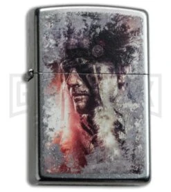Zippo Lighter Native American - Street Chrome