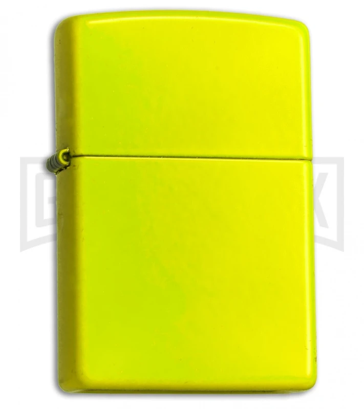 Zippo Lighter Neon Yellow - Matte 3 Zippo Lighter Neon Yellow - Matte