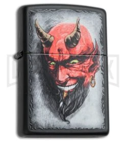 Zippo Lighter Tattoo Devil - Black Matte